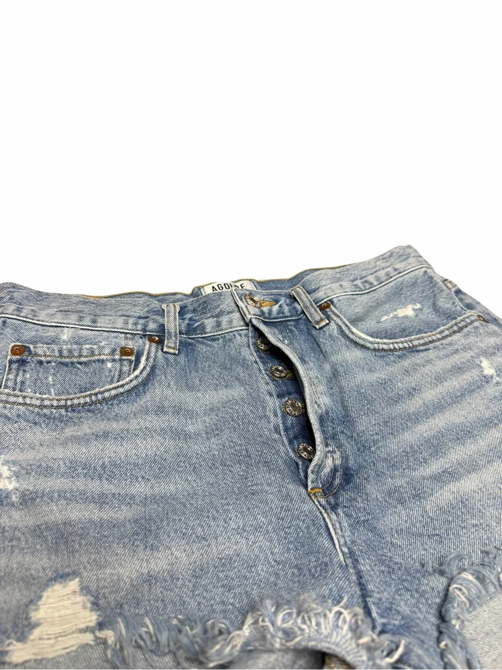 AGOLDE Parker‎ Vintage Cutoff Denim Shorts | Swapmeet | Button Fly | Size 28